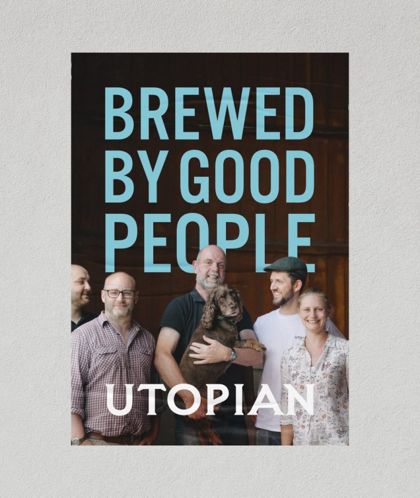 lager brewed by good people - Utopian