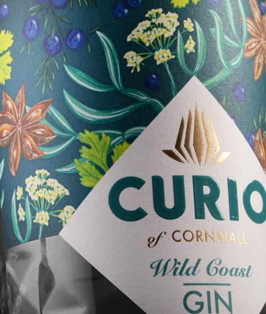 Curio spirits gin branding by Kingdom & Sparrow