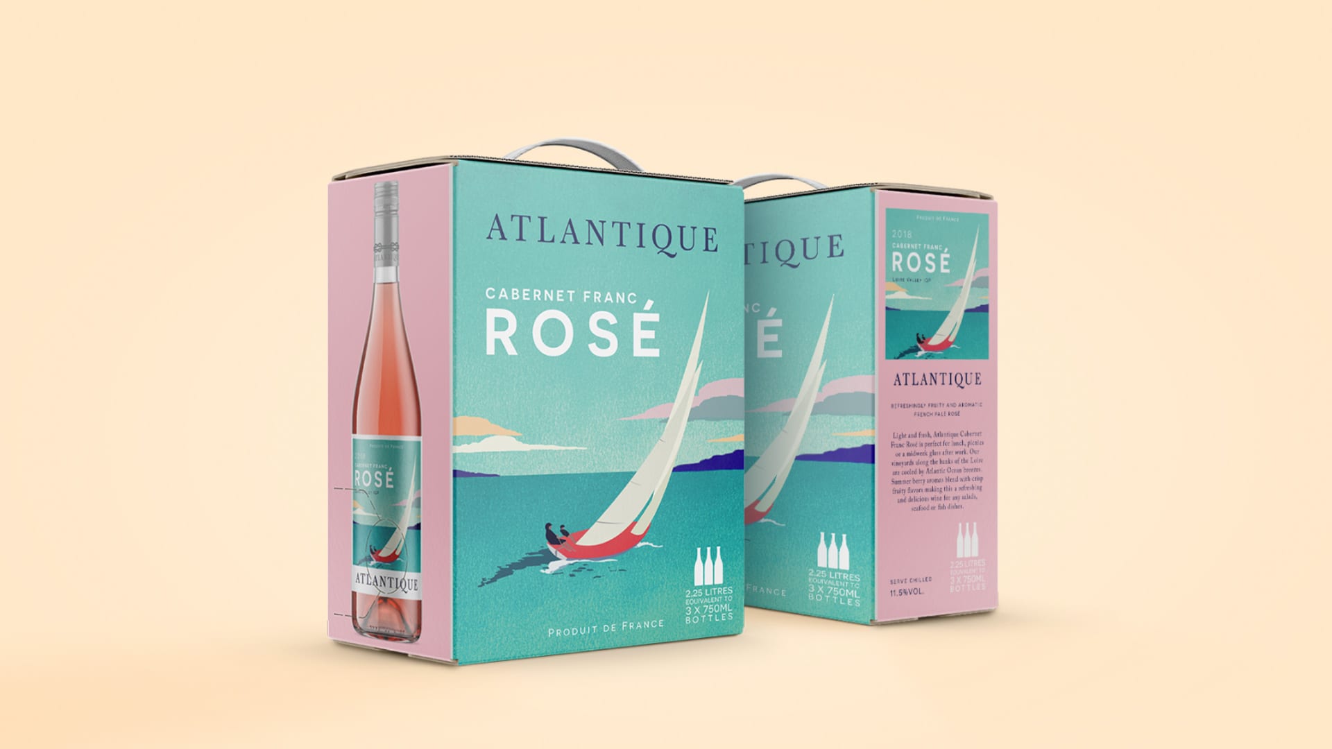 Atlantique Wine Label Design by Kingdom & Sparrow