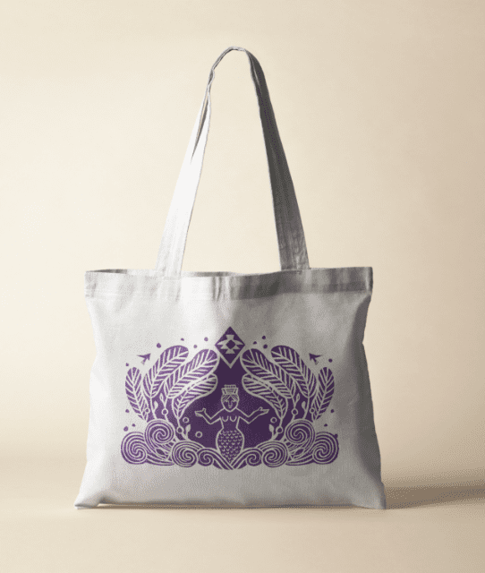 Branded tote bag for superfood company Kingdom & Sparrow